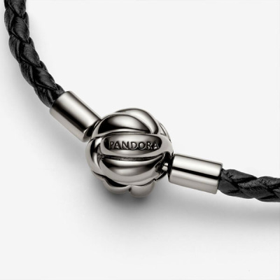 Пандора Кожаний браслет Любовні узи Pandora 542421C01