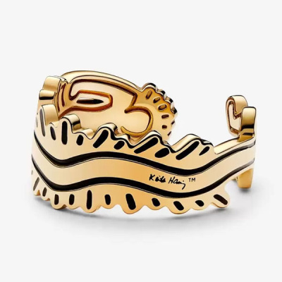 Кільце «Хвиляста фігура» Keith Haring™ x Pandora